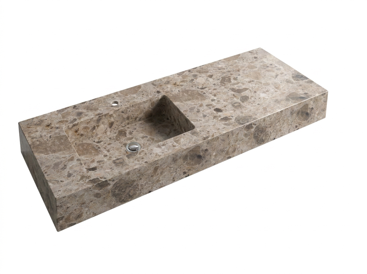 Composite Sand Wastafel 160 cm Links