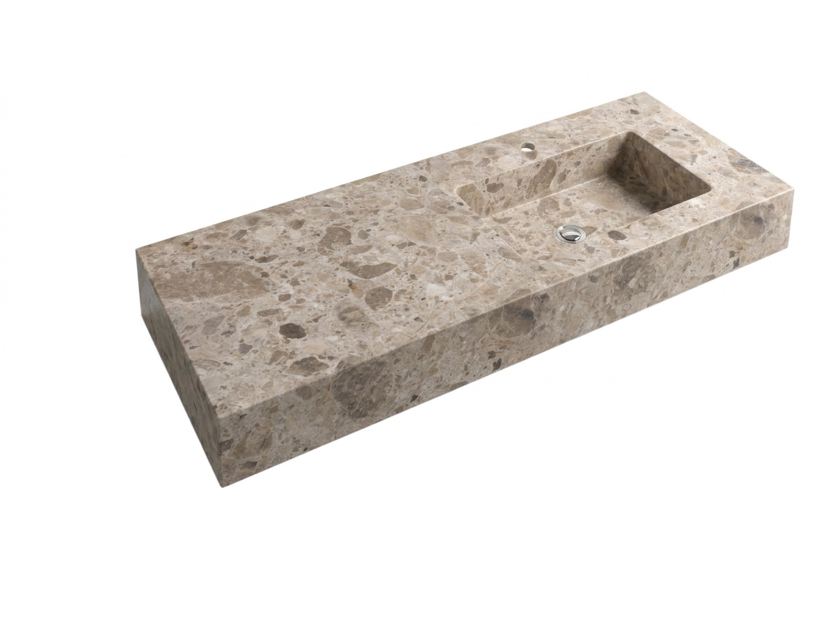 Composite Sand Wastafel 160 cm Rechts